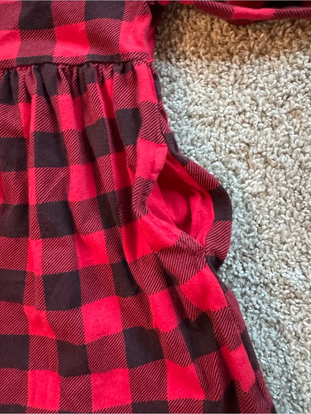 Girls Holiday Outfit Bundle 3T  Buffalo Plaid Dress Velvet Top Set leggings